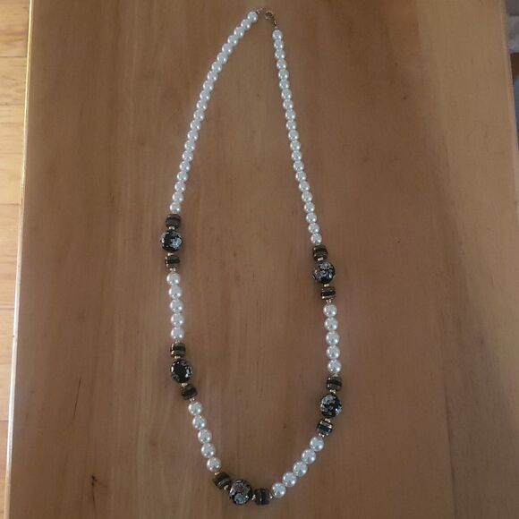 Vintage Japan 15″ Faux Pearl Bead Necklace Japanese‑Made Glass Pearls Elegant - Picture 1 of 4